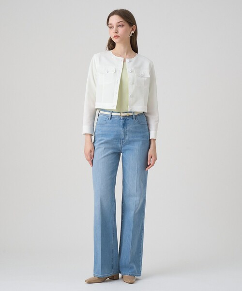 ANAYI（アナイ） パンツ ストレッチデニムストレートパンツ レディース