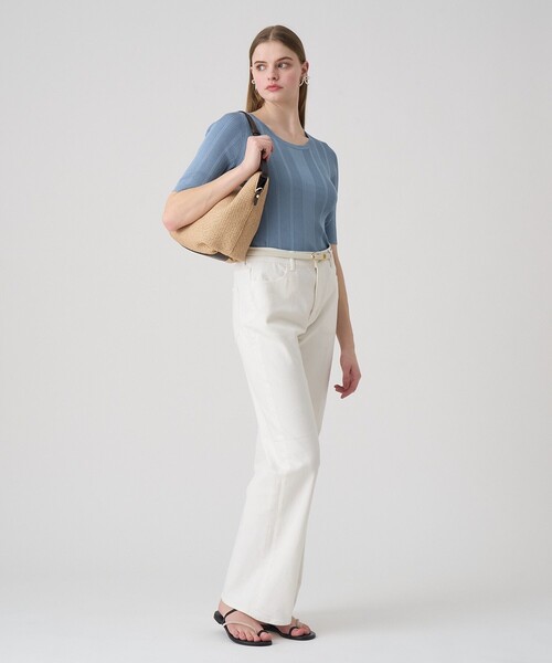 ANAYI（アナイ） パンツ ストレッチデニムストレートパンツ レディース