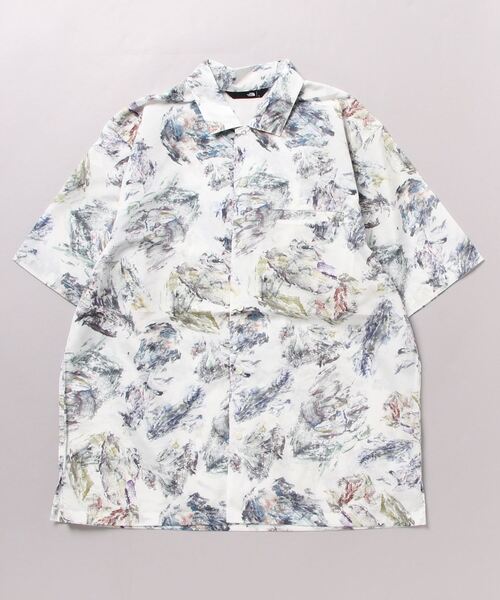 THE NORTH FACE 半袖シャツ 青白 ザノースフェイス 半袖Tシャツ HTRD tee メンズL 青白ブルー