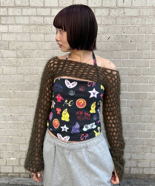 tシャツ 「P.A.M/パム」 COCO HALTER NECK TOP 4584- AOP レディース