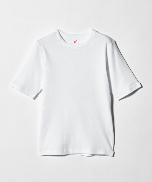 tシャツ 「別注」「Hanes」2PACK リブ Tシャツ レディースの画像
