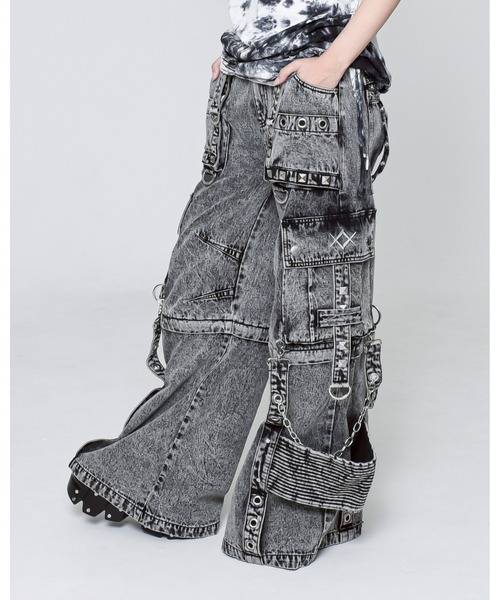 REFLEM【レフレム】2WAYセパレートデニムカーゴパンツ　グレー REFLEM（レフレム） ジーンズ デニム デニムパンツ 「REFLEM/レフレム