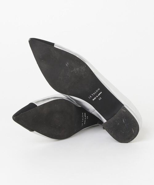 LE TALON シルバー ポインテッドトゥ 23