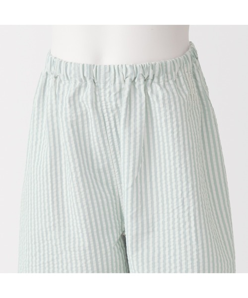 パジャマ ベビー　脇に縫い目のない　サッカー織　半袖お着替えパジャマ キッズ 子供 男の子 女の子 | 無印良品 | 08