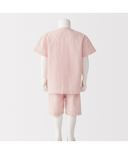 パジャマ ベビー　脇に縫い目のない　サッカー織　半袖お着替えパジャマ キッズ 子供 男の子 女の子 | 無印良品 | 15