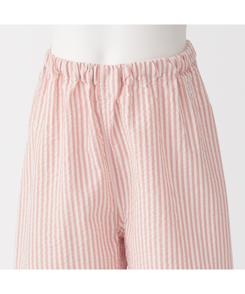 パジャマ ベビー　脇に縫い目のない　サッカー織　半袖お着替えパジャマ キッズ 子供 男の子 女の子 | 無印良品 | 18