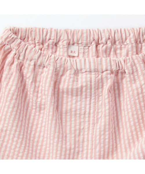 パジャマ ベビー　脇に縫い目のない　サッカー織　半袖お着替えパジャマ キッズ 子供 男の子 女の子 | 無印良品 | 19