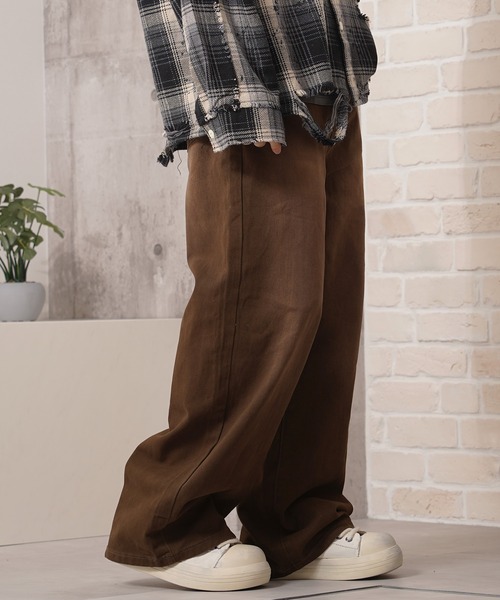 パンツ 「ZOZOTOWN限定」マイラードブラウン ワイドストレートパンツ