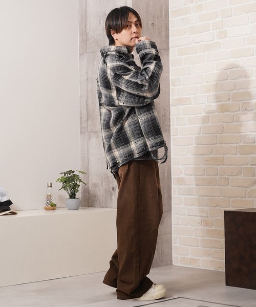 パンツ 「ZOZOTOWN限定」マイラードブラウン ワイドストレートパンツ