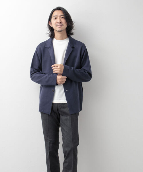 「NOLLEY'S goodman」 ニットカーディガン M ブラック メンズ_画像8