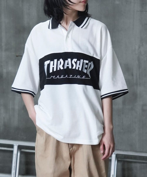 THRASHER（スラッシャー） ポロシャツ S/S PANEL POLO SHIRTS