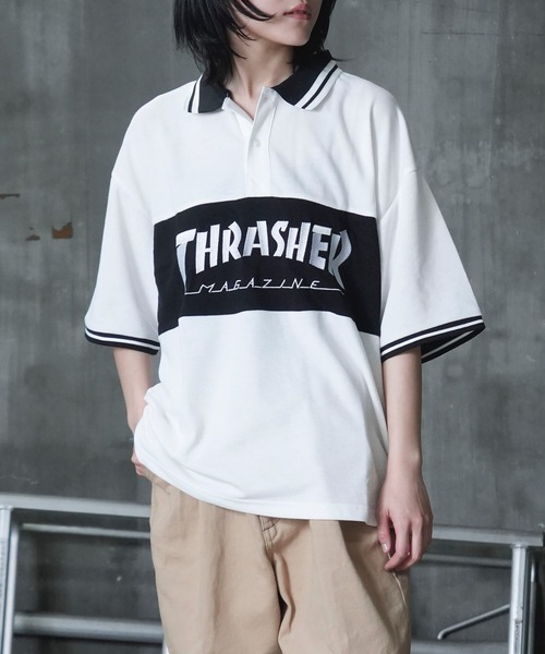 THRASHER（スラッシャー） ポロシャツ S/S PANEL POLO SHIRTS