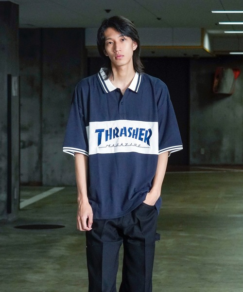 THRASHER（スラッシャー） ポロシャツ S/S PANEL POLO SHIRTS