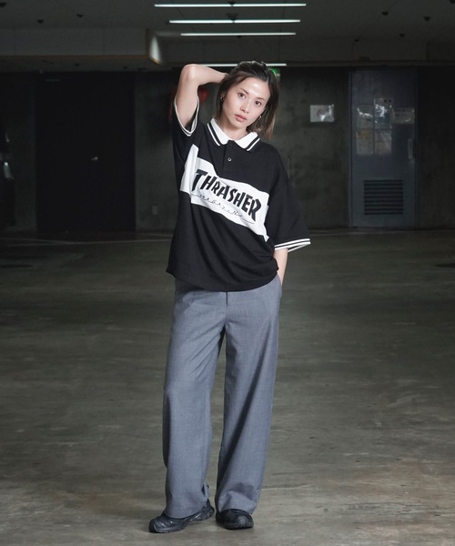 THRASHER（スラッシャー） ポロシャツ 半袖 S/S PANEL POLO SHIRTS