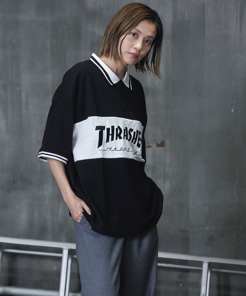 THRASHER（スラッシャー） ポロシャツ S/S PANEL POLO SHIRTS