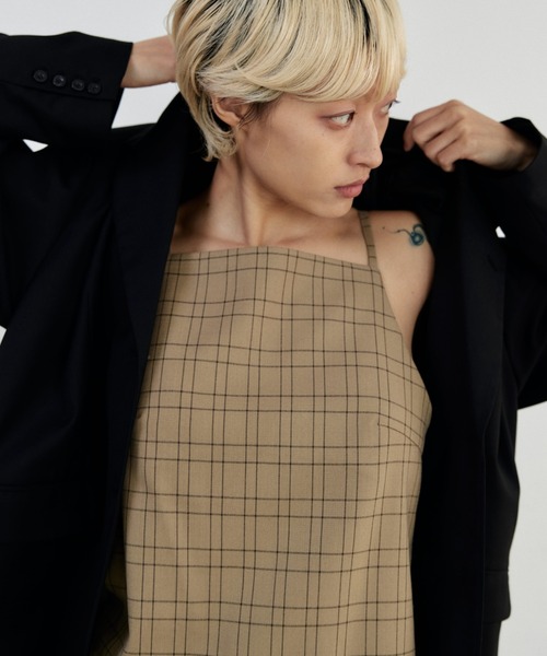 キャミソール Check Apron Camisole