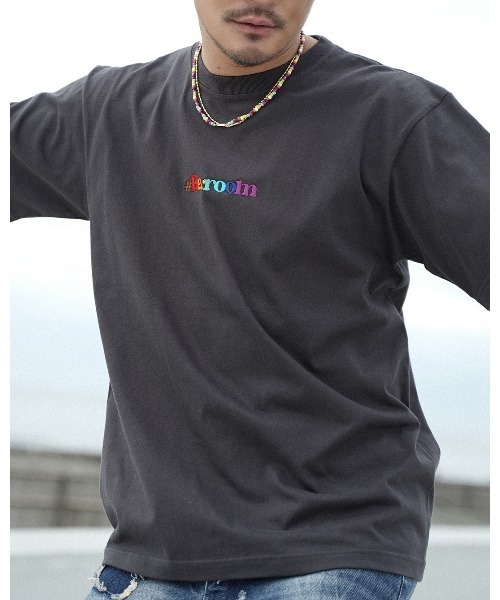 Re:room（リルーム） tシャツ カラーロゴエンブロイダリーTシャツ 