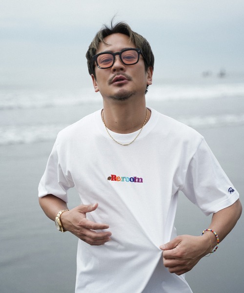 Re:room（リルーム） tシャツ カラーロゴエンブロイダリーTシャツ 