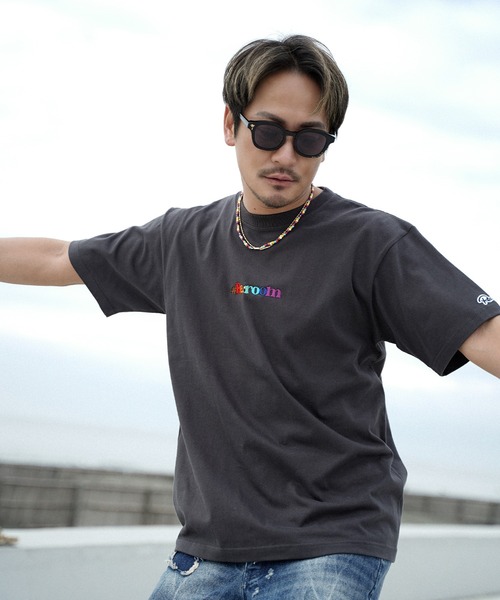 Re:room（リルーム） tシャツ カラーロゴエンブロイダリーTシャツ 