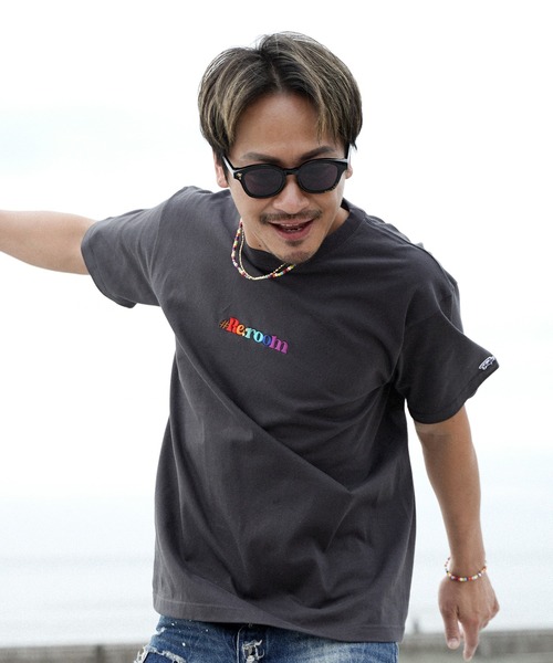 Re:room（リルーム） tシャツ カラーロゴエンブロイダリーTシャツ 