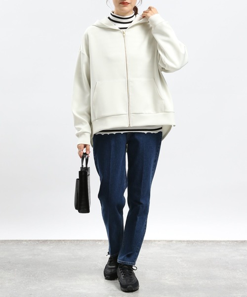 [GLOBAL WORK Smile Seed Store] Zip выше Parker SMALL уголь женский 