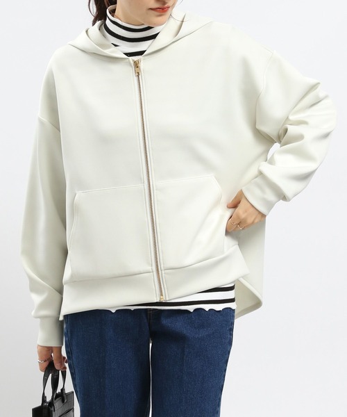 [GLOBAL WORK Smile Seed Store] Zip выше Parker SMALL уголь женский 