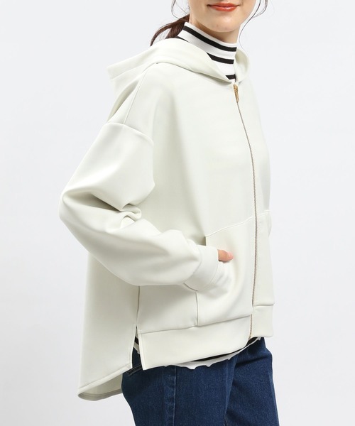 [GLOBAL WORK Smile Seed Store] Zip выше Parker SMALL уголь женский 