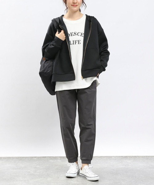 [GLOBAL WORK Smile Seed Store] Zip выше Parker SMALL уголь женский 