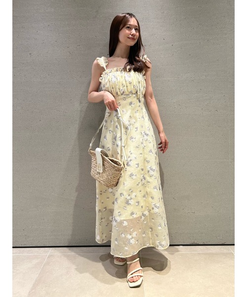 SNIDEL ワンピース ブレードリボンジャガードワンピース