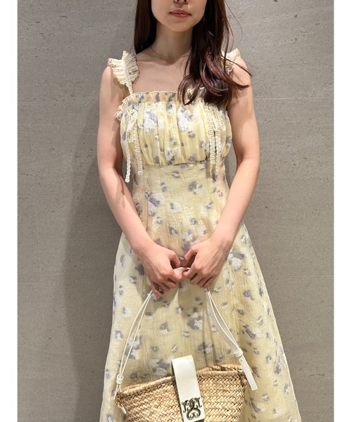 限定セール -SALE SNIDEL ワンピース ブレードリボンジャガードワンピース ワンピース