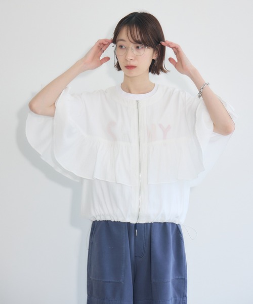 Paradise Picnic ブルゾン アウター 裾ドロスト付フリルブルゾン