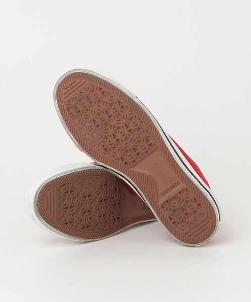 「CONVERSE」 ローカットスニーカー 24.5cm レッド レディース