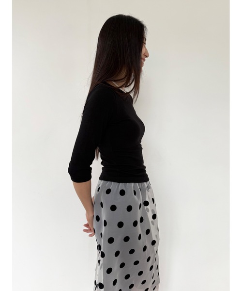 Didot.showroom スカート 「DIDOT.」ドットオーガンジーレイヤードSK