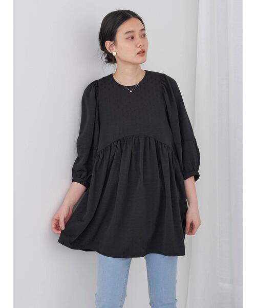 「AMERICAN HOLIC」 半袖チュニック M ブラック レディース