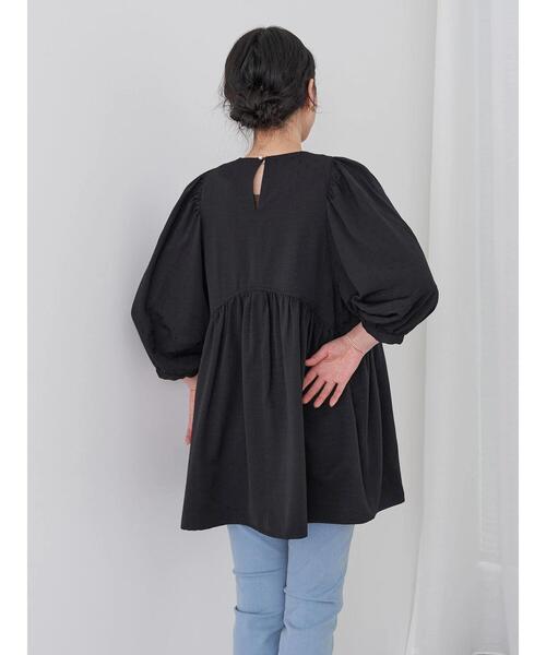 「AMERICAN HOLIC」 半袖チュニック M ブラック レディース