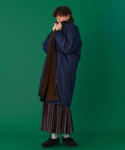 「LE GLAZIK」 コート 36 ダークブラウン レディース_画像2