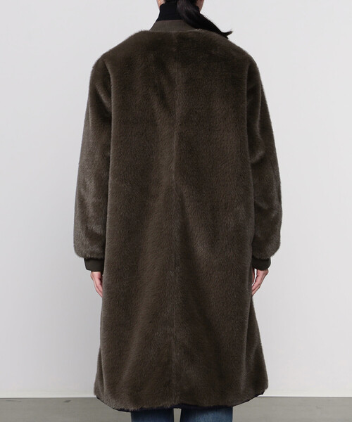 「LE GLAZIK」 コート 36 ダークブラウン レディース_画像7