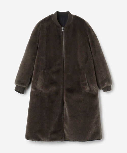 「LE GLAZIK」 コート 36 ダークブラウン レディース_画像9