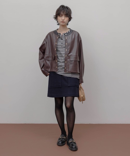 Eimee law エイミーロウ バックフリルブルゾン ブルゾン ブラック Eimee Law エイミーロウ ジャケット 84206M レディース ランダム