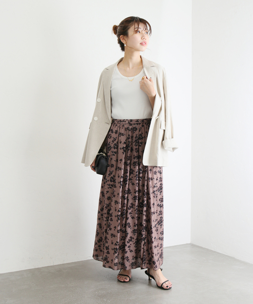 「La TOTALITE」 ロングスカート 38 ピンク レディース