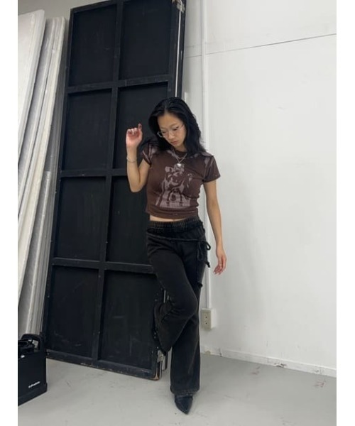 LAGUA GEM（ラグアジェム） スウェットパンツ ジャージ WASH FLARE