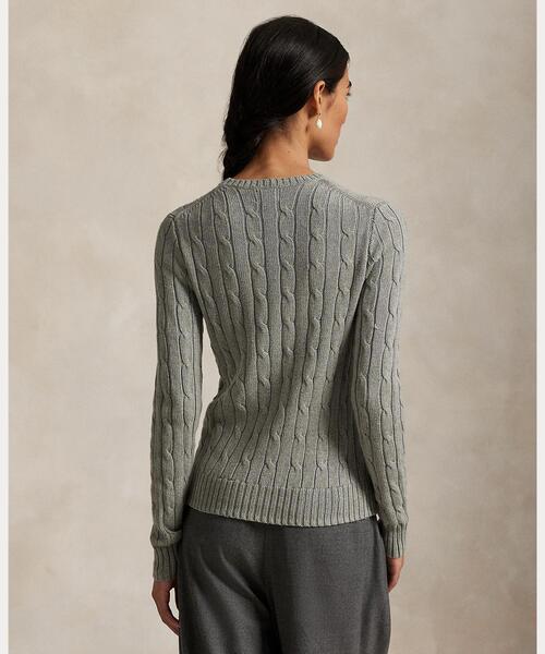 POLO RALPH LAUREN ケーブルニット グレー　L 1 POLO RALPH LAUREN セーター ニット ケーブルニット コットン