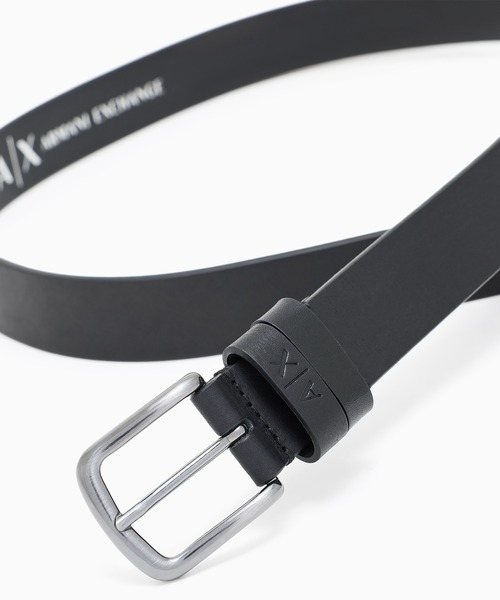 アルマーニエクスチェンジ　AXロゴ ブラックレザーベルト ARMANI EXCHANGE ベルト 「A|X アルマーニ エクスチェンジ」AX