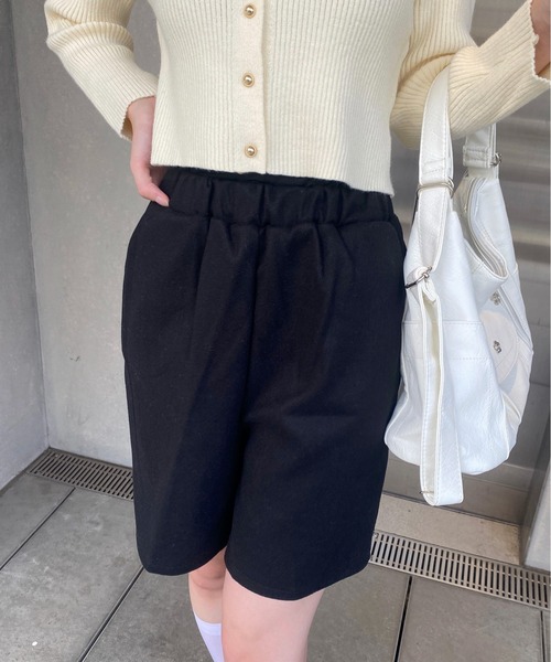 Mejoul パンツ 「2025秋冬新作」ウールライクワイドレッグス イージー