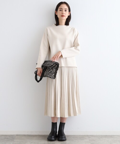 INDIVI ニット セーター 「洗える／SETUP可能」ジャカードニット