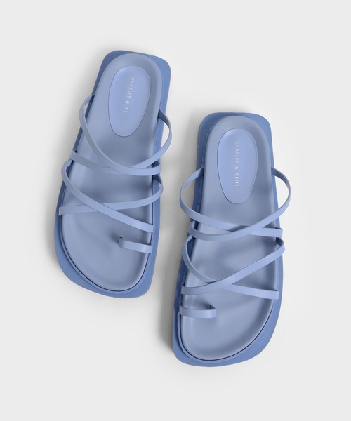 「CHARLES & KEITH」 フラットサンダル 25.5cm オレンジ レディース_画像8