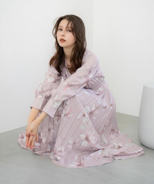 NOELA（ノエラ） ワンピース ビッグフラワープリーツワンピース