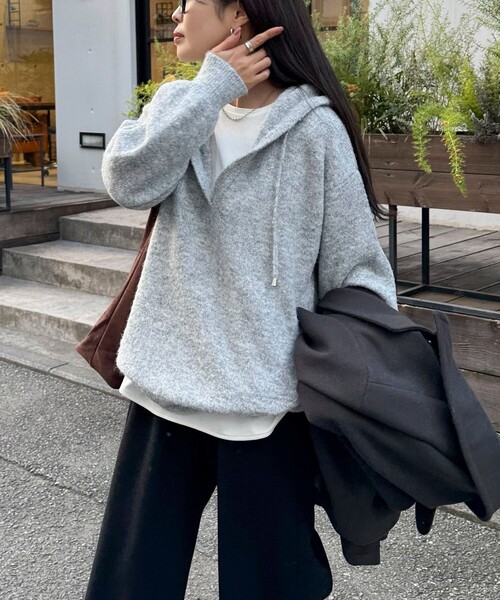 fredy emue（フレディエミュ） ニット セーター フード付きニットプル