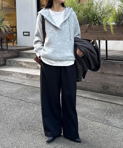 fredy emue（フレディエミュ） ニット セーター フード付きニットプル