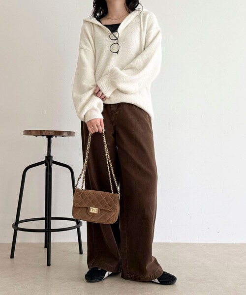 fredy emue（フレディエミュ） ニット セーター フード付きニットプル